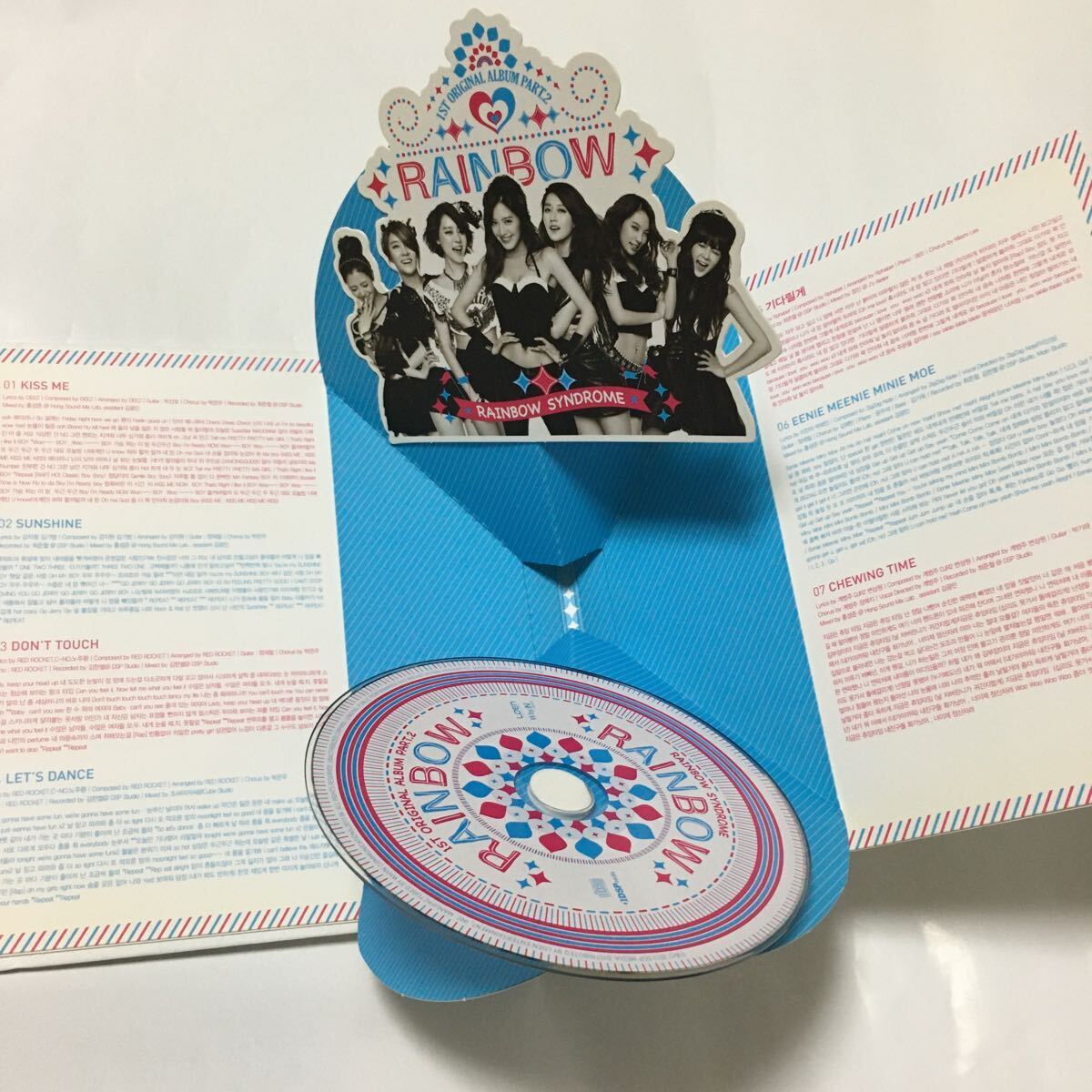 送料込み　RAINBOW　レインボー　CD　1集　1ST ORIGINAL ALBUM　Part.2　☆RAINBOW SYNDROME　SUNSHINE☆　7曲　韓国盤　K-POP