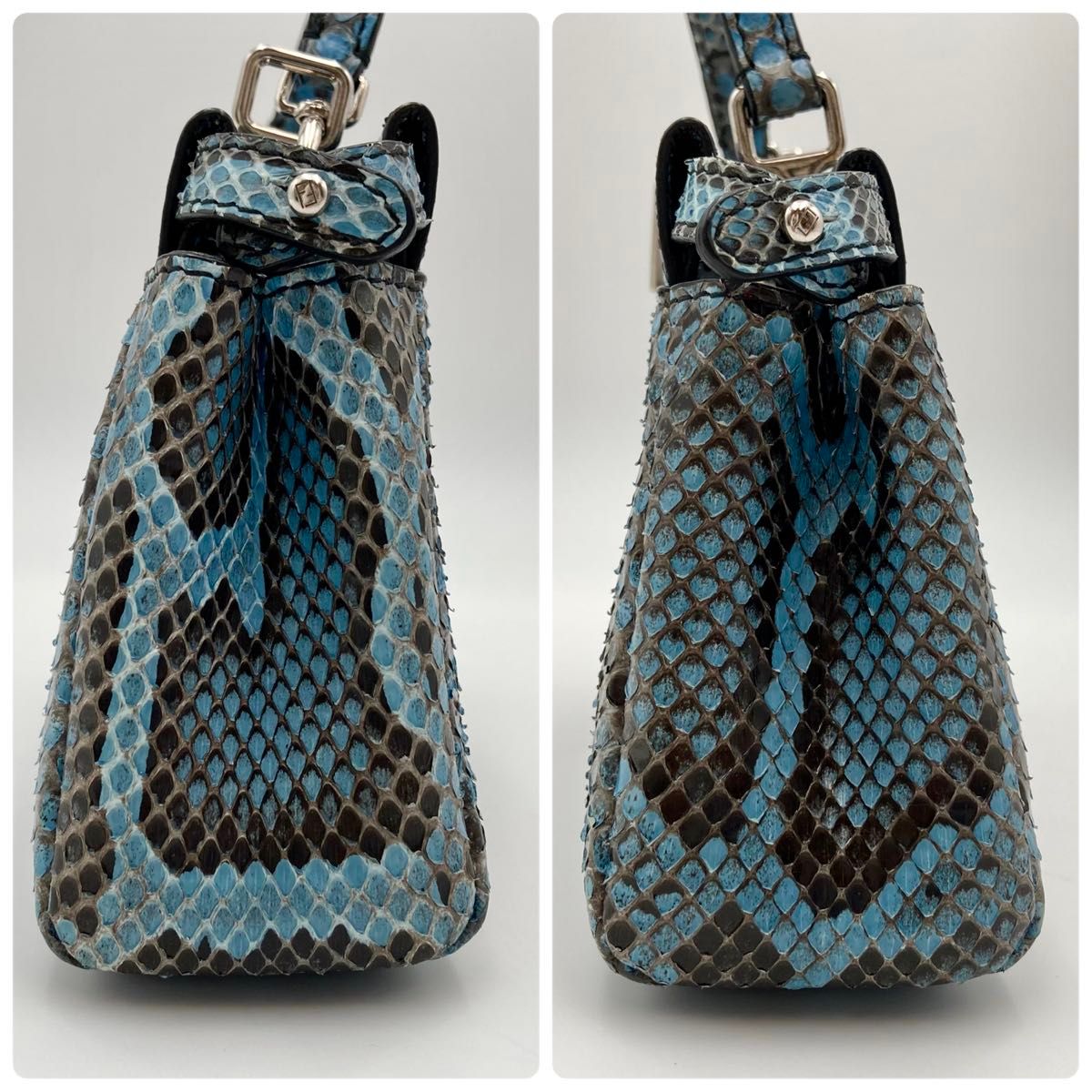 激レア【極美品】 FENDI フェンディ ピーカブー マイクロ ブルー 激レア【極美品】 FENDI フェンディ ピーカブー マイクロ ブルー