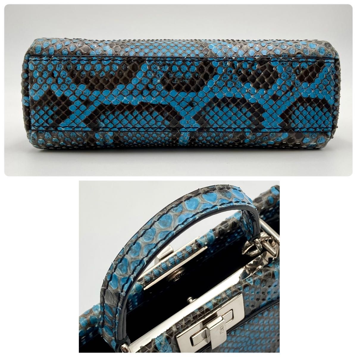 激レア【極美品】 FENDI フェンディ ピーカブー マイクロ ブルー 激レア【極美品】 FENDI フェンディ ピーカブー マイクロ ブルー