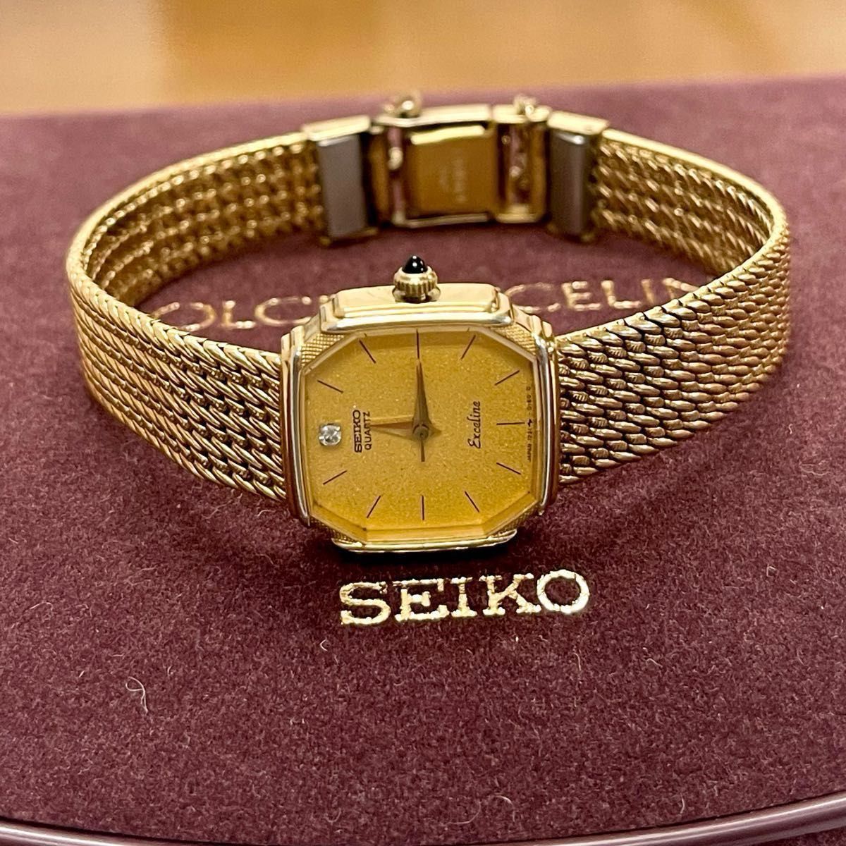 稼働 美品 SEIKO EXCELINE 80年代 エクセリーヌ ダイヤモンド 稼働 美品 SEIKO EXCELINE 80年代 エクセリーヌ ダイヤモンド