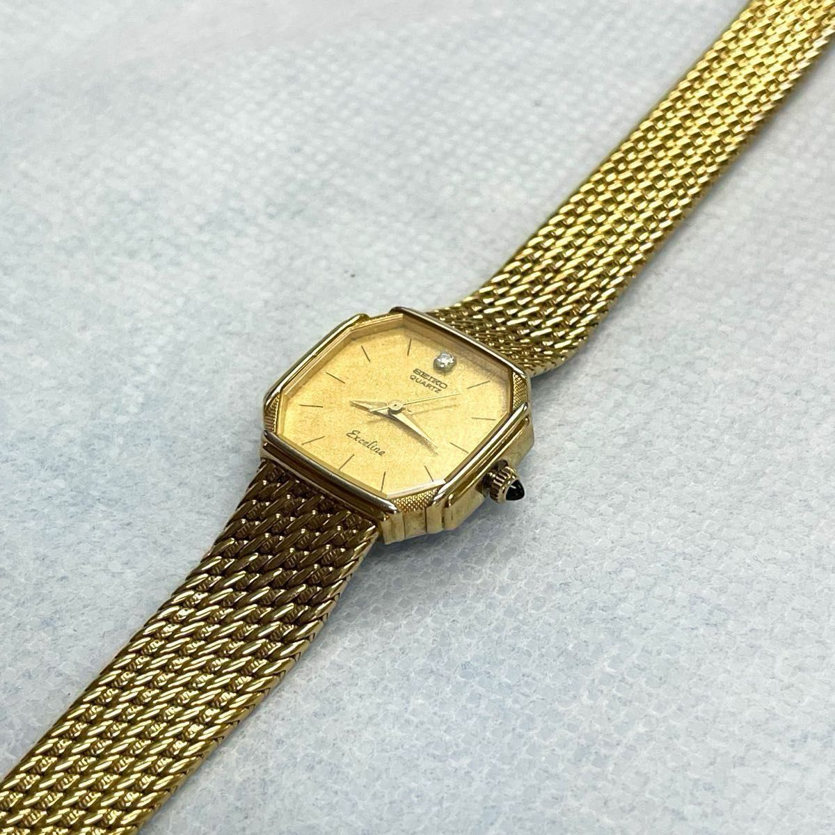 稼働 美品 SEIKO EXCELINE 80年代 エクセリーヌ ダイヤモンド 稼働 美品 SEIKO EXCELINE 80年代 エクセリーヌ ダイヤモンド