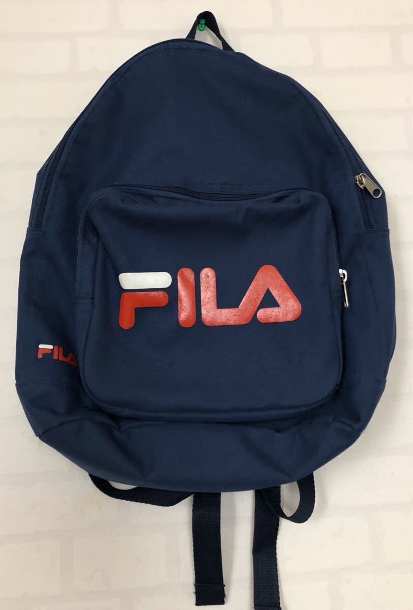 FILA フィラ ロゴ入り リュック 韓国ファッション レア ネイビー BTS