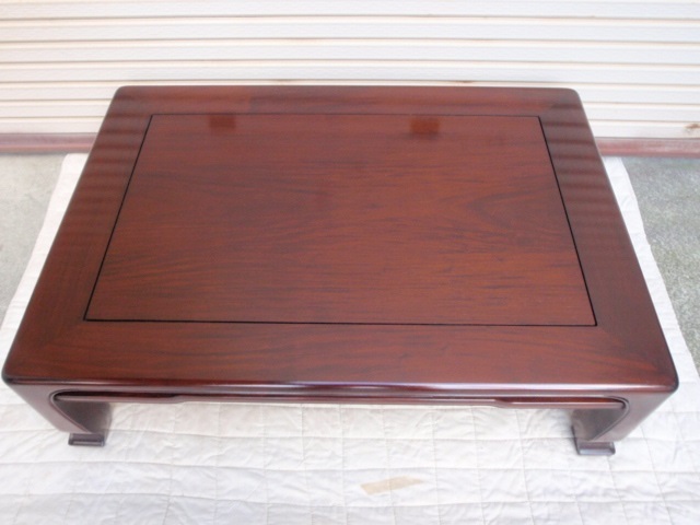 特価!新品♪4尺(120巾) 花梨無垢 一重ヌキ入り 高級座卓 座敷机 特価!新品♪4尺(120巾) 花梨無垢 一重ヌキ入り 高級座卓 座敷机