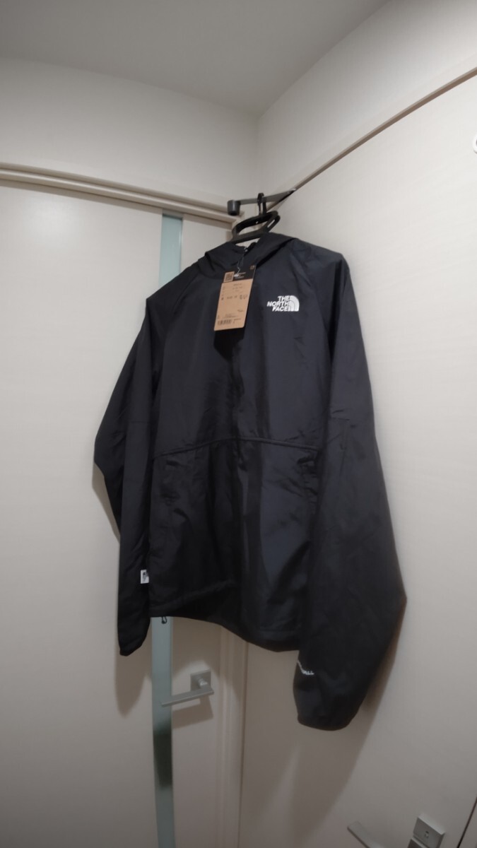 新品 未使用 タグ ノース フェイス NORTH FACE Tech Wind Hoodie ナイロン ジャケット NP02414Z フード マウンテン パーカー テック M 黒