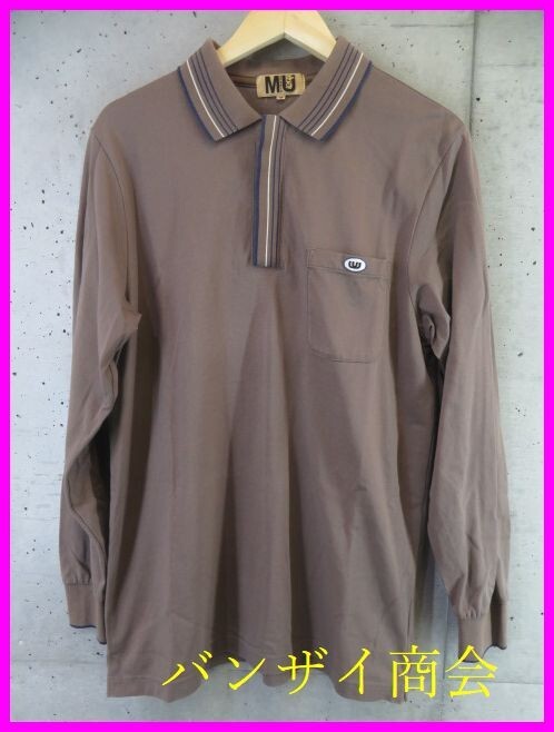 003c524◆良品です◆M・U SPORTSエムユースポーツ ミエコウエサコ ハーフジップ 長袖ポロシャツ 50/ゴルフジャケット/パンツニットセーター_画像1