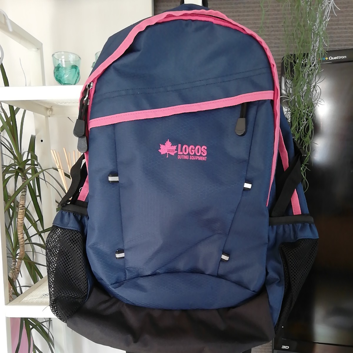 Paypayフリマ 新品 ロゴス リュックサック 紺色 ピンク Paypayフリマ 新品 ロゴス リュックサック 紺色 ピンク