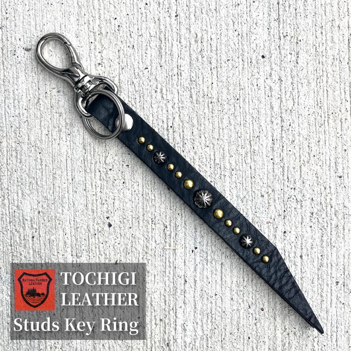 栃木レザー スタッズキーホルダー キーリング キーホルダー 栃木レザー スタッズキーホルダー キーリング キーホルダー