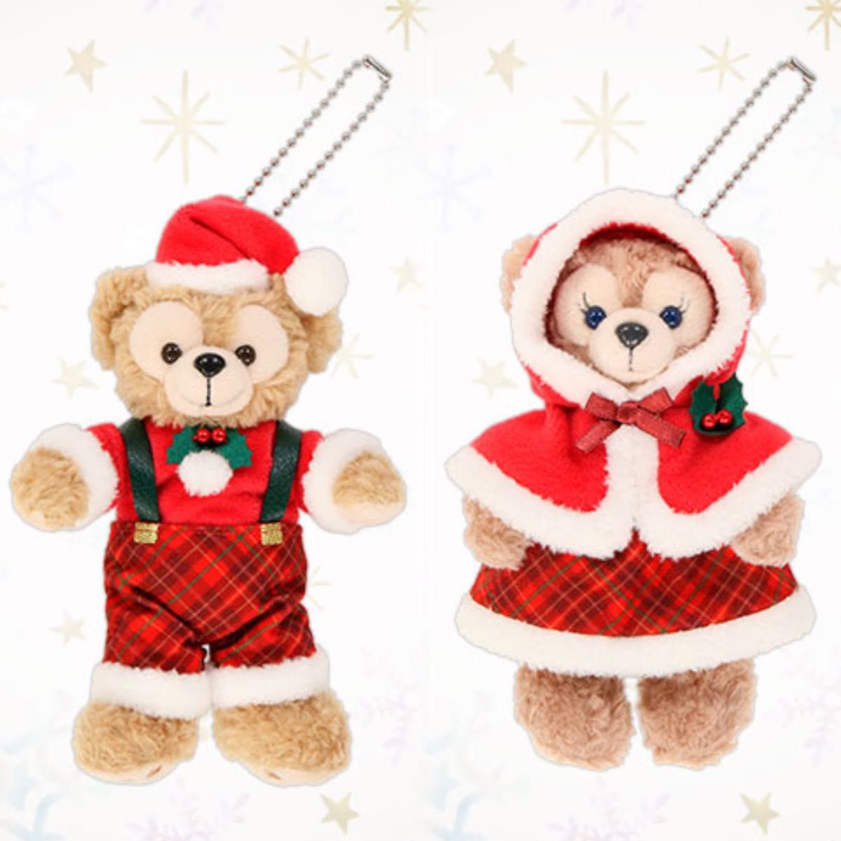 2点セット】クリスマス ダッフィー シェリーメイ ぬいぐるみ 2点セット】クリスマス ダッフィー シェリーメイ ぬいぐるみ