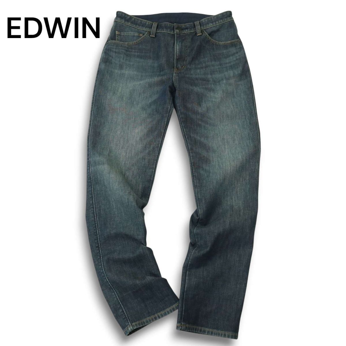 EDWIN エドウィン E03WF WILD FIRE★ 防風 防寒 USED加工 ストレッチ デニム パンツ ジーンズ Sz.32 メンズ 日本製 バイク　A4B05685_B#Q