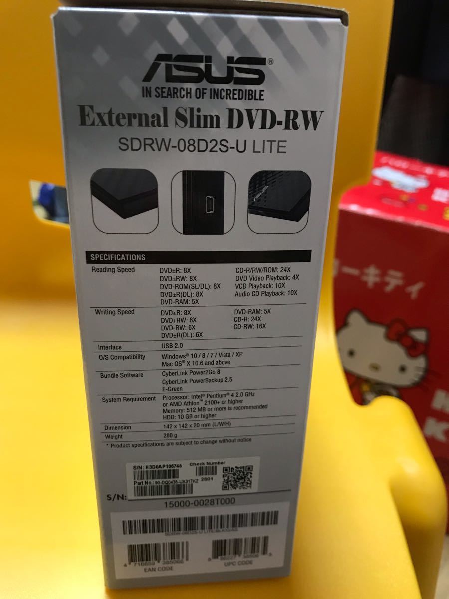 エイスース ASUS 外付けDVDドライブ