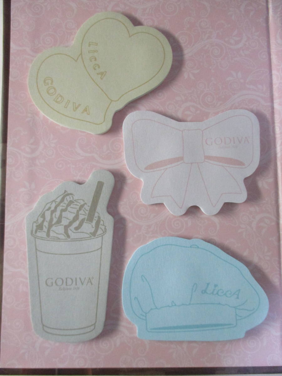 鶯】　ゴディバxリカちゃん　ポストイット GODIVA　LICCA 付箋　ふせん　 ノベルティ 非売品_画像4