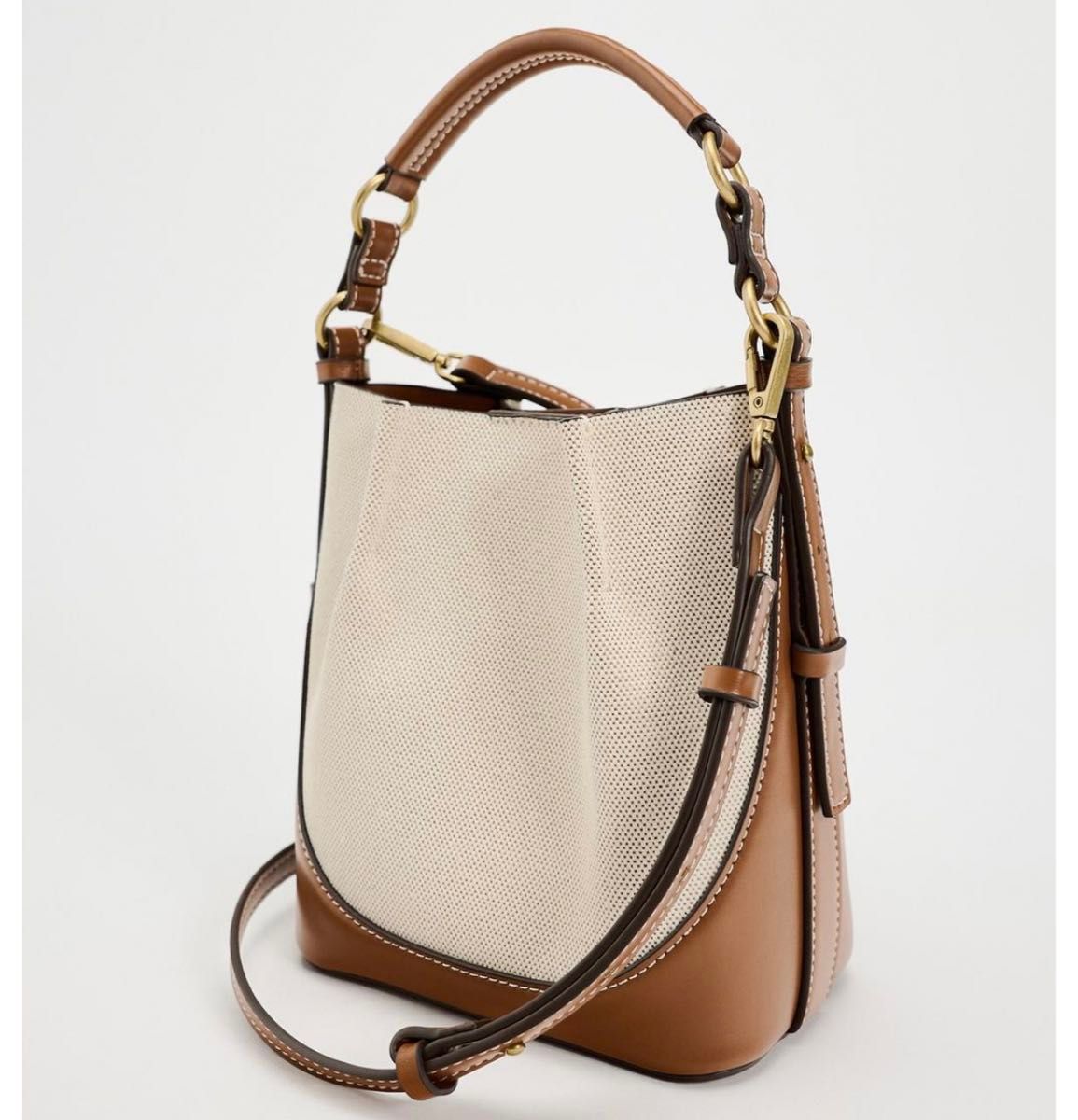 ZARA トップステッチ バケットバッグ ショルダー|Yahoo!フリマ ZARA トップステッチ バケットバッグ ショルダー|Yahoo!フリマ