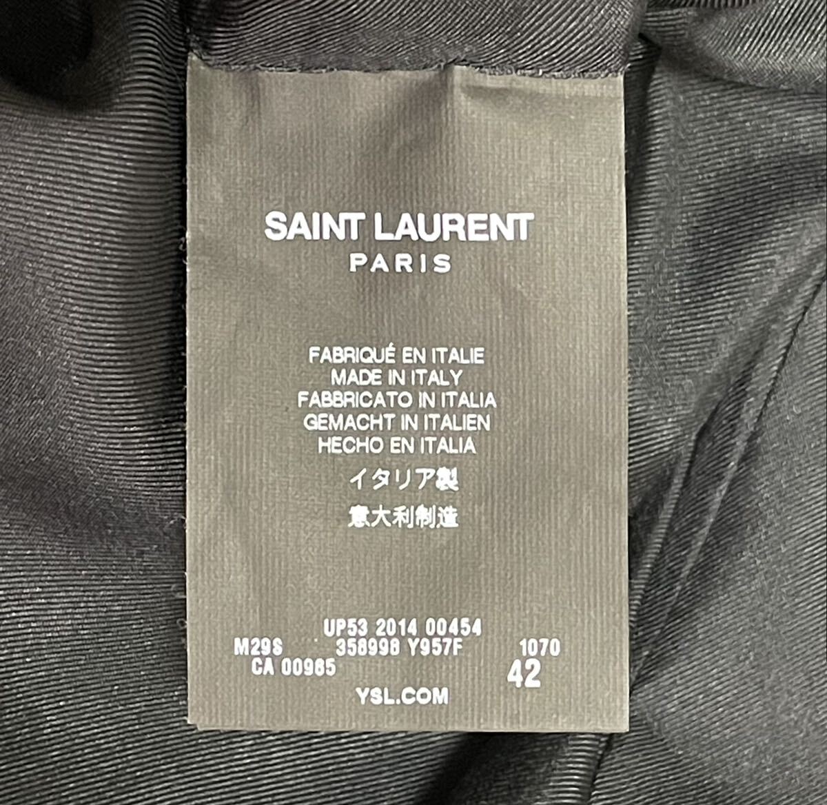 14AW サンローランパリ ツイードチェスターコート ロングコート 14AW サンローランパリ ツイードチェスターコート ロングコート