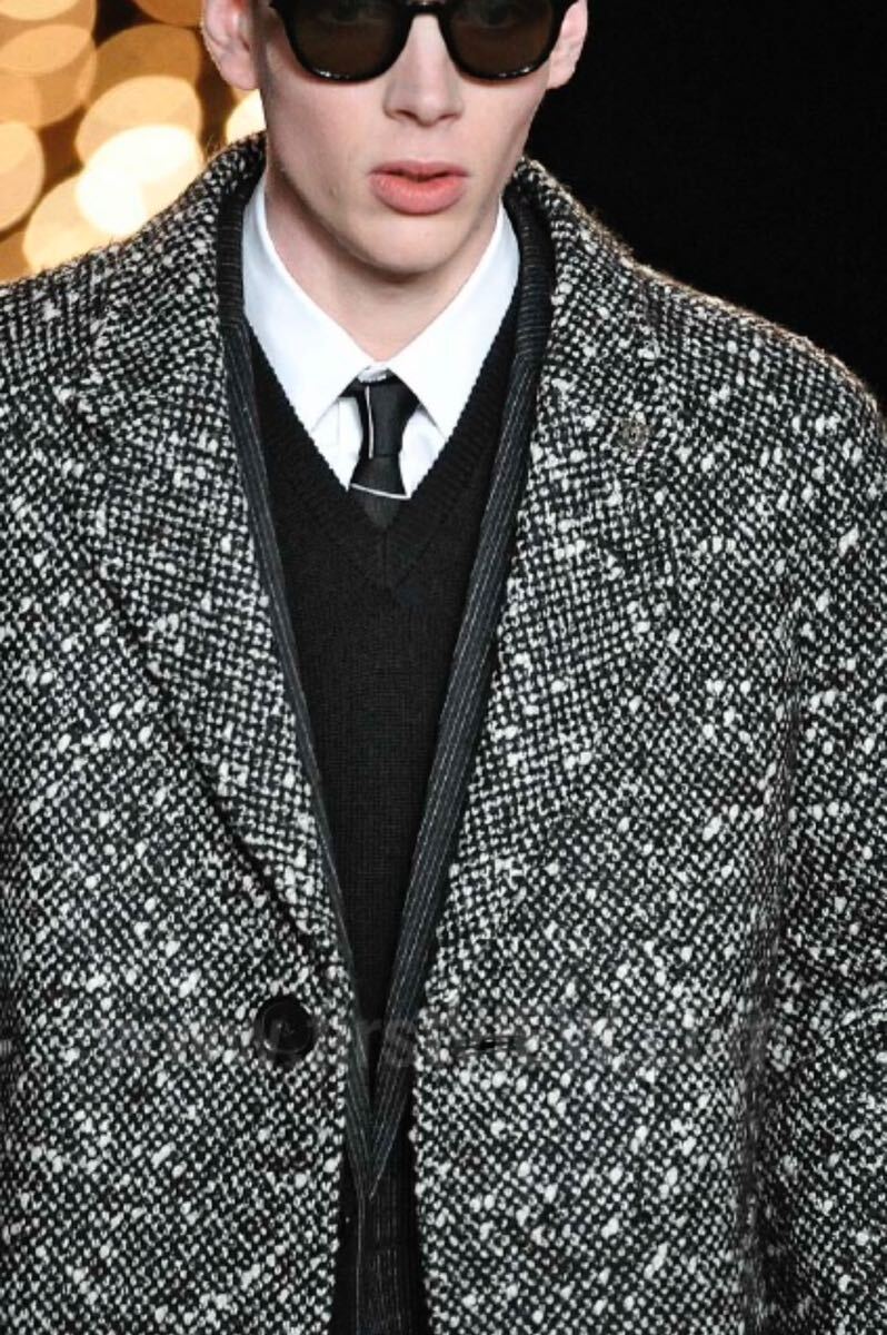 14AW サンローランパリ ツイードチェスターコート ロングコート 14AW サンローランパリ ツイードチェスターコート ロングコート