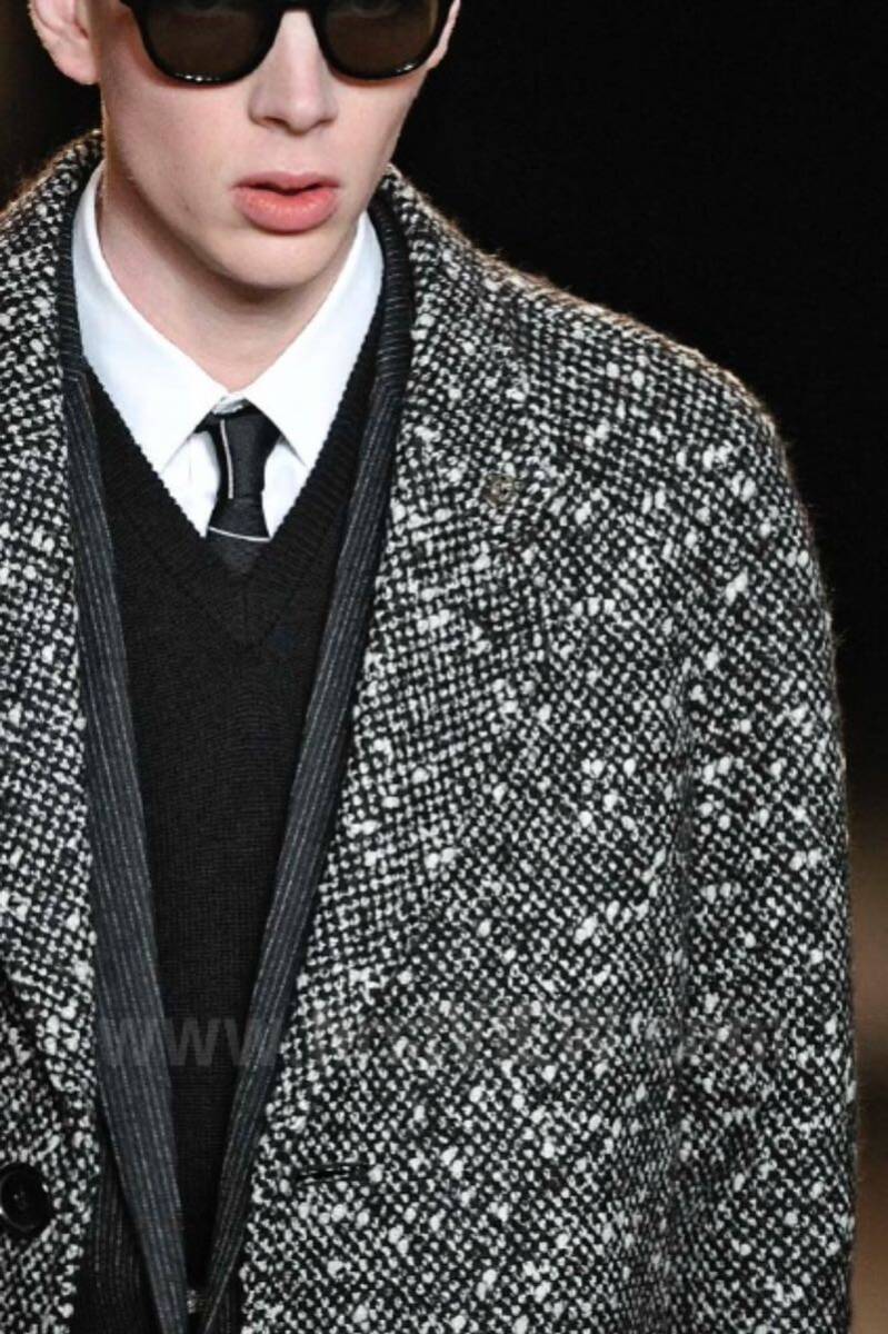 14AW サンローランパリ ツイードチェスターコート ロングコート 14AW サンローランパリ ツイードチェスターコート ロングコート