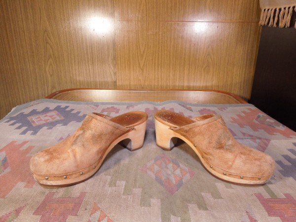 *UGG UGG * middle mouton leather sabot sandals tea USW7*24cm