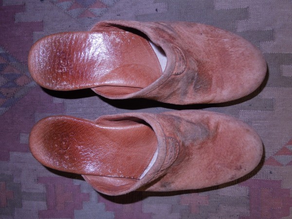 *UGG UGG * middle mouton leather sabot sandals tea USW7*24cm