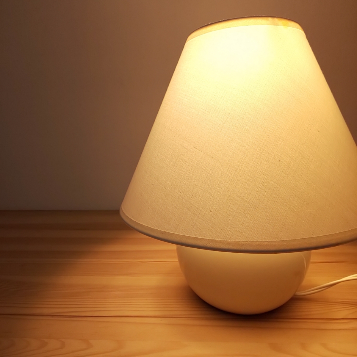 ビンテージ ランプ ライト 丸型 卓上ライト90s 陶器製