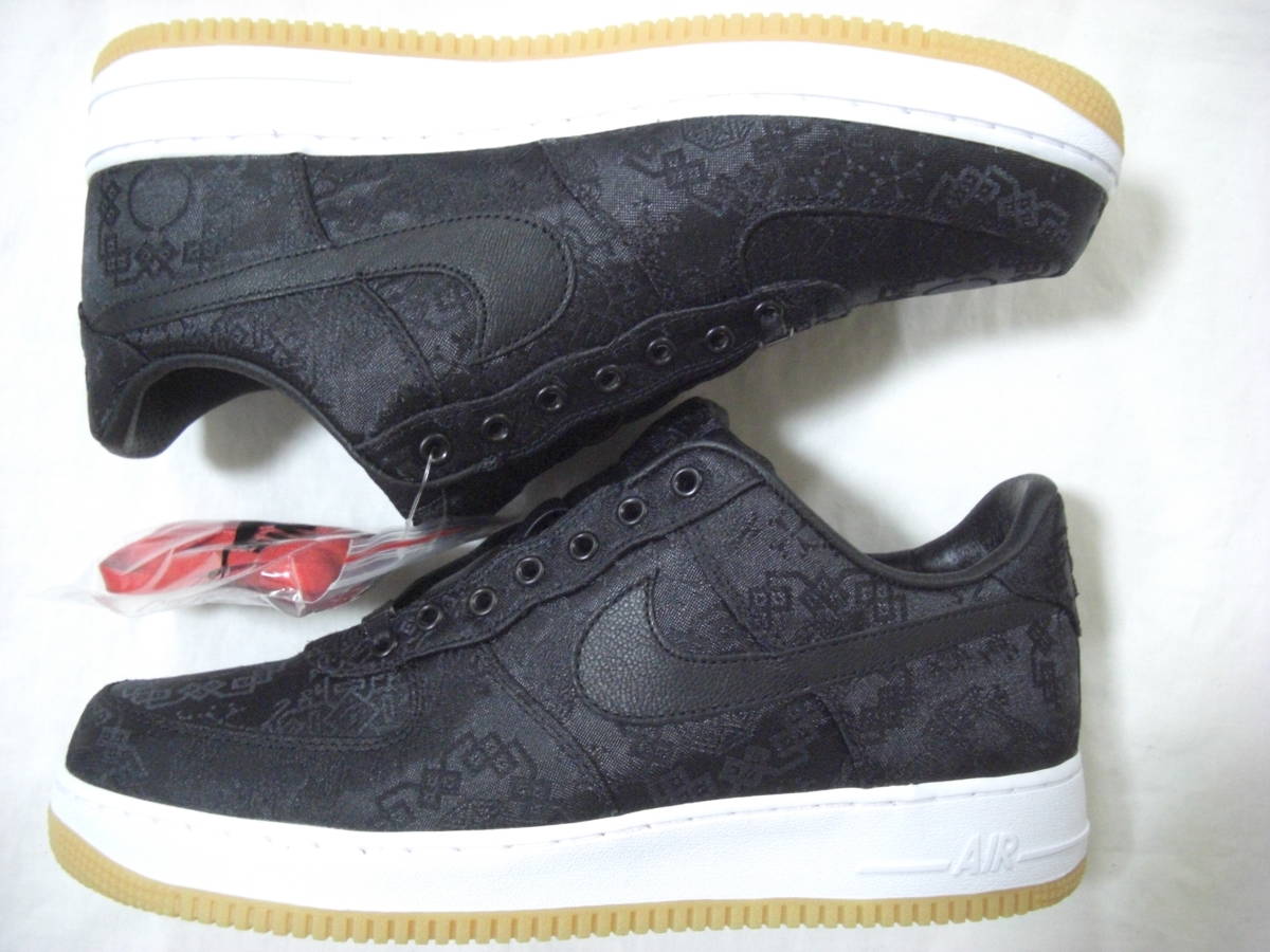 新品 DS 2019 NIKE x FRAGMENT x CLOT AIR FORCE 1 07 / CLOT / FRGMT "BLACK SILK AIR FORCE 1" US11 (CZ3986-001)_画像3