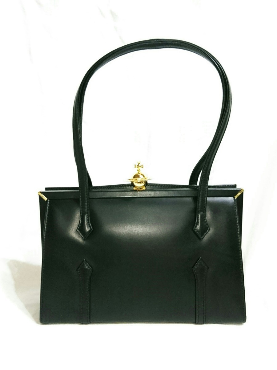 Vivienne Westwood/廃盤 立体ゴールドオーブ プレーンバッグ Vivienne Westwood/廃盤 立体ゴールドオーブ プレーンバッグ