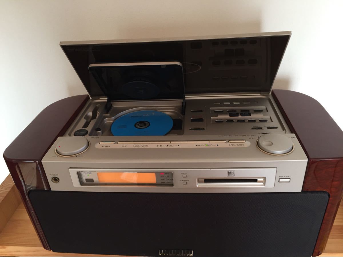 ソニー セレブリティー2 M D、CD再生機 一部機能ジャンク マホガニー