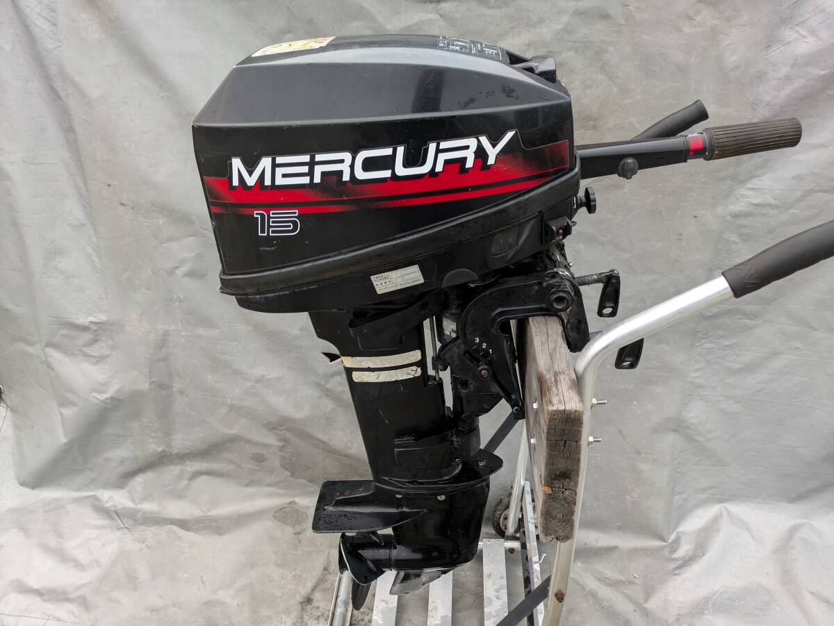 31000円 マーキュリー 2スト 15馬力 動作良好 タンク&ホース付き 31000円 マーキュリー 2スト 15馬力 動作良好 タンク&ホース付き