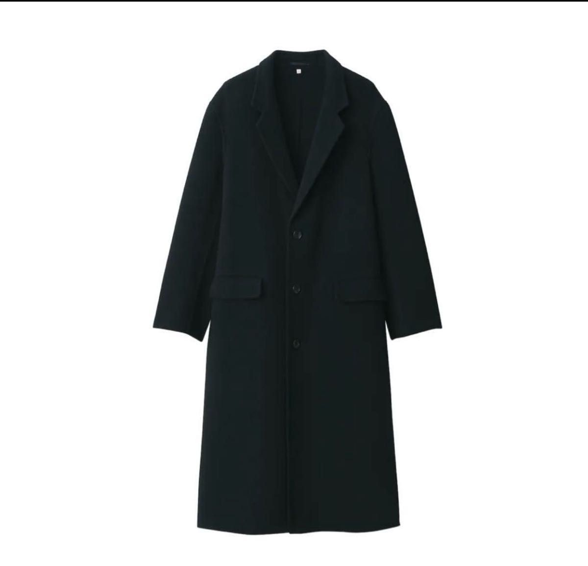 新品未使用MUJI LABO カシミヤ混チェスターコート ブラック 紳士 新品未使用MUJI LABO カシミヤ混チェスターコート ブラック 紳士
