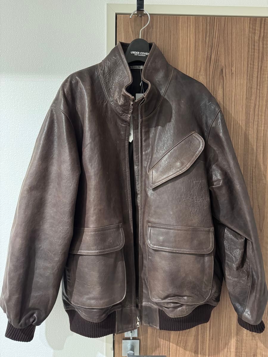 AURALEE HEAVY LAMB LEATHER ZIP BLOUSON 4|Yahoo!フリマ(旧 AURALEE HEAVY LAMB LEATHER ZIP BLOUSON 4|Yahoo!フリマ(旧