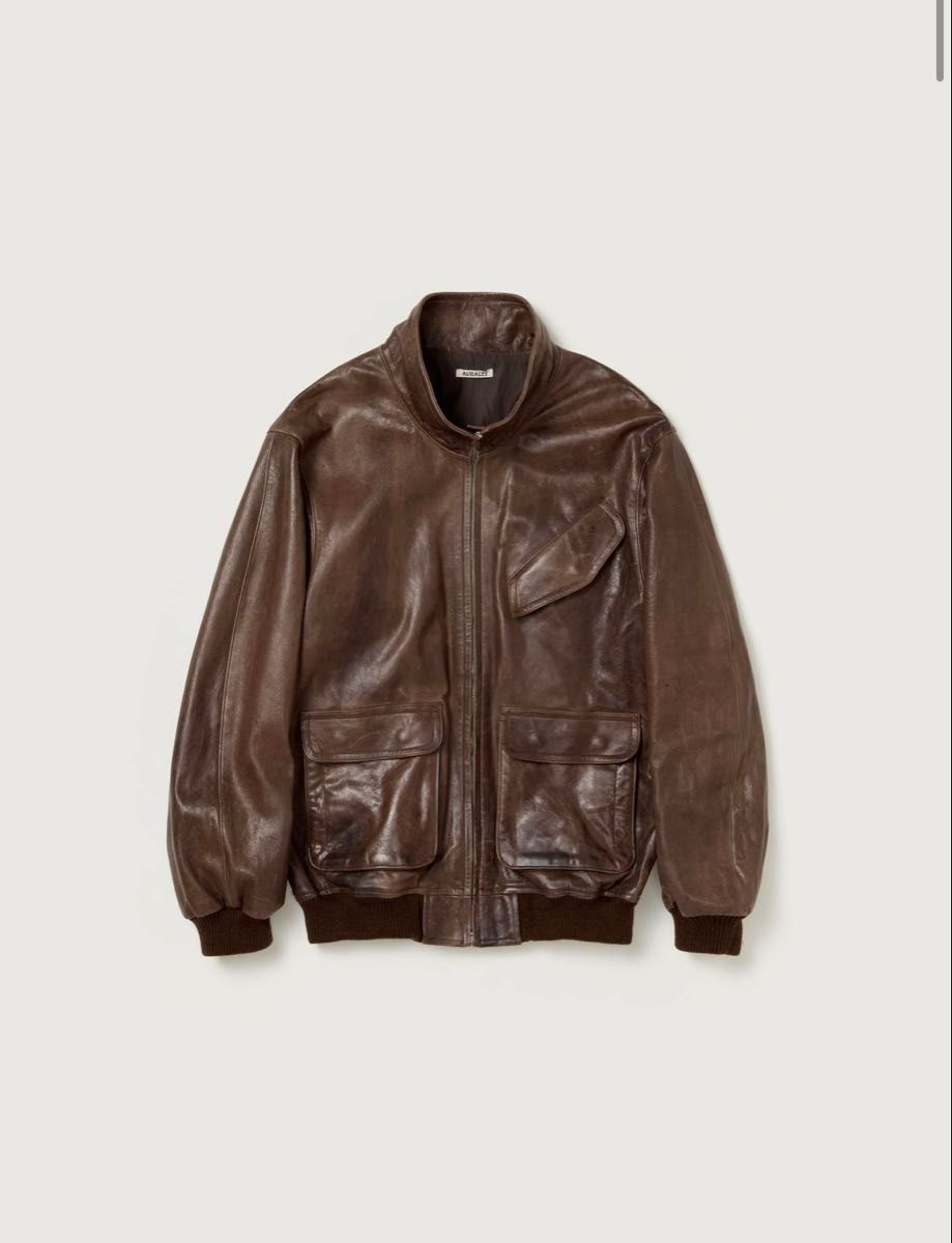 AURALEE HEAVY LAMB LEATHER ZIP BLOUSON 4|Yahoo!フリマ(旧 AURALEE HEAVY LAMB LEATHER ZIP BLOUSON 4|Yahoo!フリマ(旧