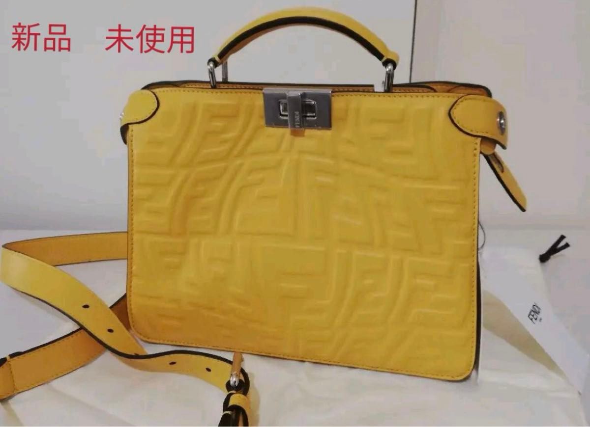 ☆新品☆フェンディ ピーカーブースモールフィッシュ・アイハンドバッグ 2WAY