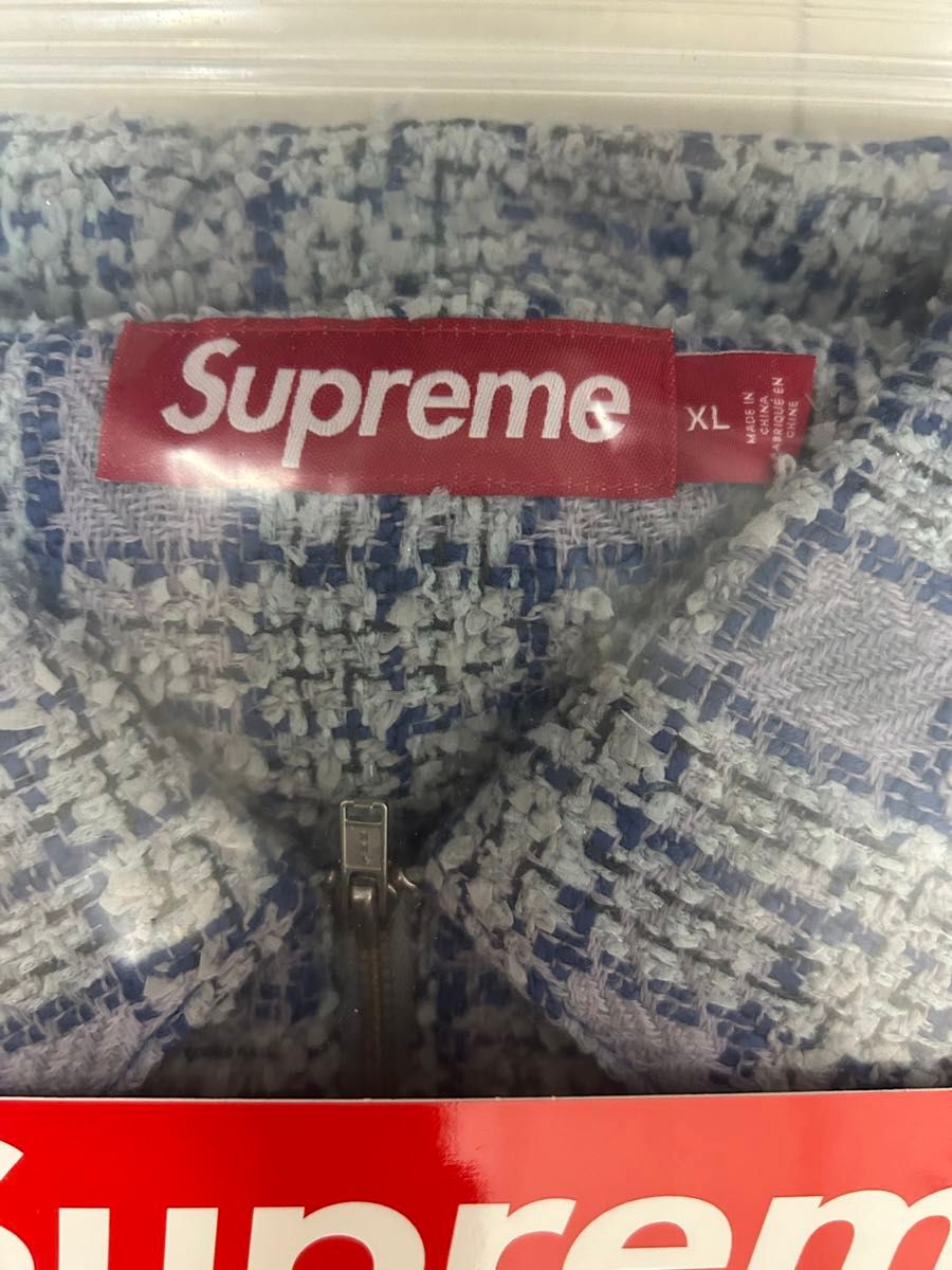 Supreme Boucle Zip Up Shirt Blue XLサイズ|Yahoo!フリマ(旧 Supreme Boucle Zip Up Shirt Blue XLサイズ|Yahoo!フリマ(旧