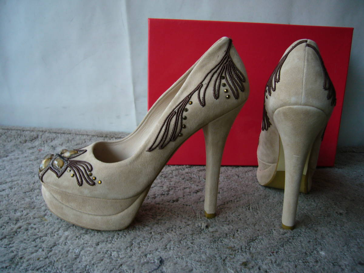 *Maria Esse suede pumps beige 38 new goods 