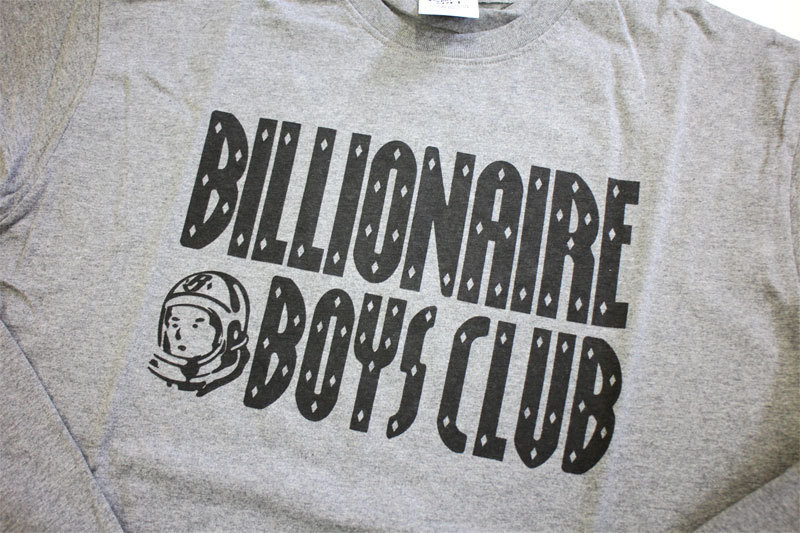Lサイズ BILLONAIRE BOYS CLUB ビリオネアボーイズクラブ 長袖Tシャツ ヘザーグレー 新品 ファレルウイリアムス_画像3