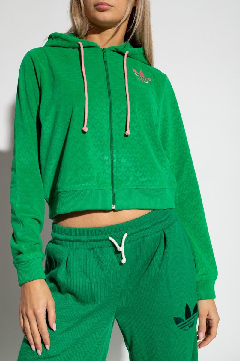 adidas アディダス Adicolor Heritage Now Velour Zip Hoodie adidas アディダス Adicolor Heritage Now Velour Zip Hoodie