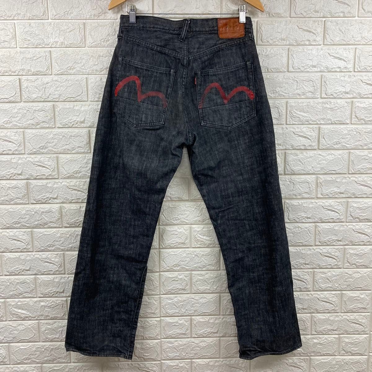 EVISU エヴィス NO 2 LOT2001 W32 先染め ブラック ジーンズ EVISU エヴィス NO 2 LOT2001 W32 先染め ブラック ジーンズ