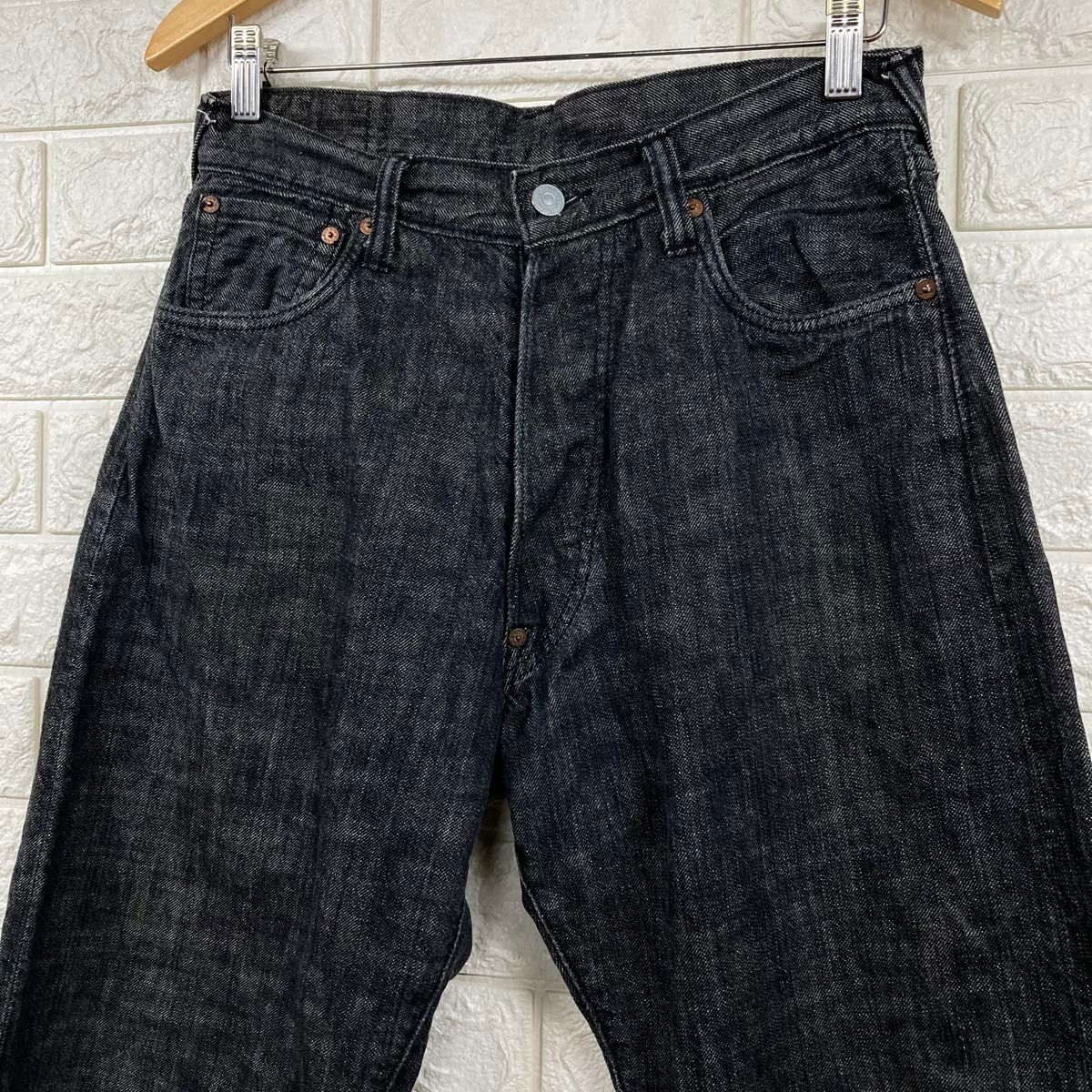 EVISU エヴィス NO 2 LOT2001 W32 先染め ブラック ジーンズ EVISU エヴィス NO 2 LOT2001 W32 先染め ブラック ジーンズ