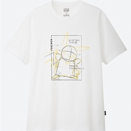 ポケモン　Tシャツ　ピカチュウ　線画　XLサイズ★UTGP2019 UT　グラフィックTシャツ　半袖　ユニクロ/新品未使用品　_画像1