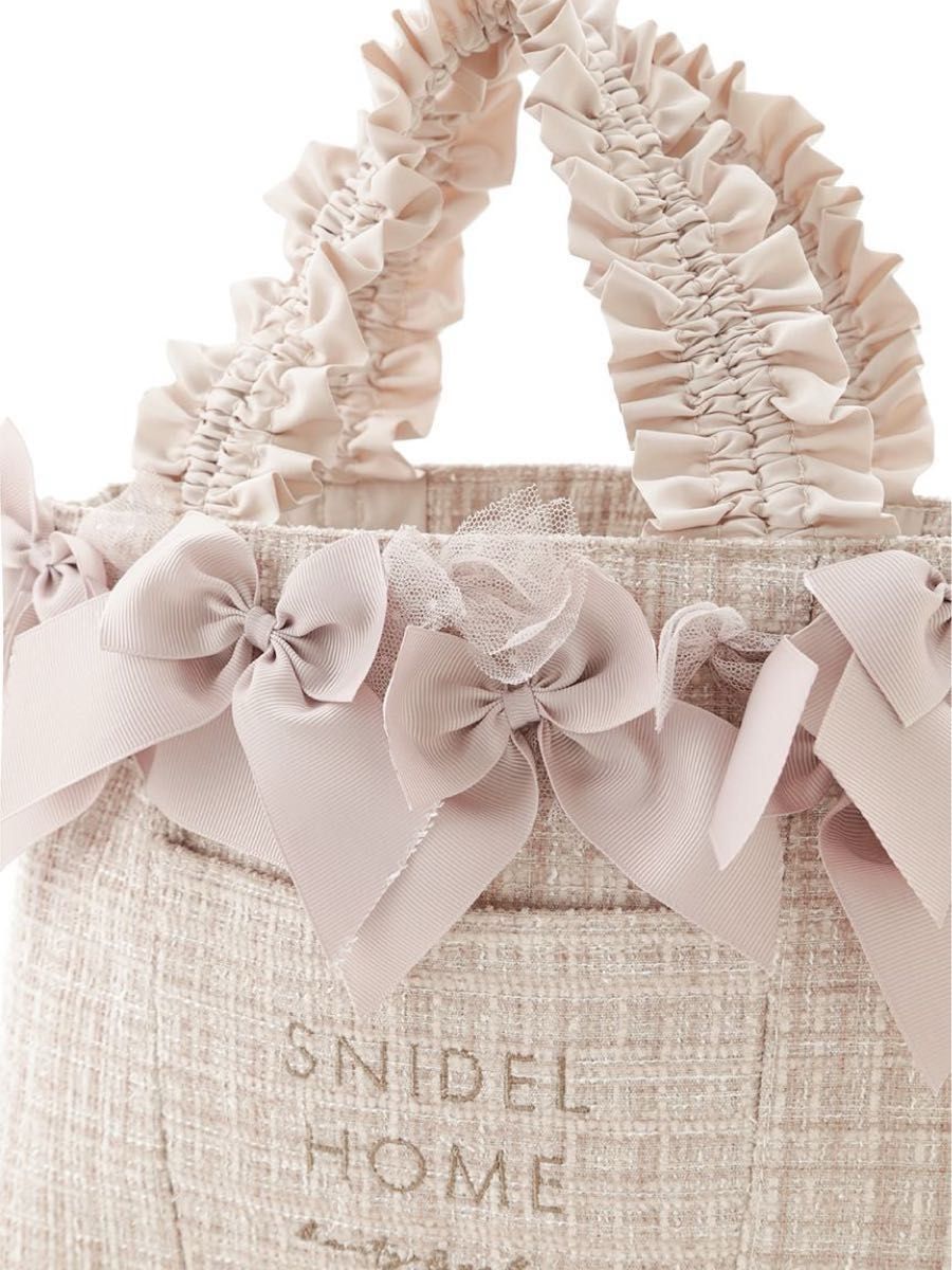 SNIDEL HOME リボンツイードバッグ ピンク スナイデルホーム SNIDEL HOME リボンツイードバッグ ピンク スナイデルホーム