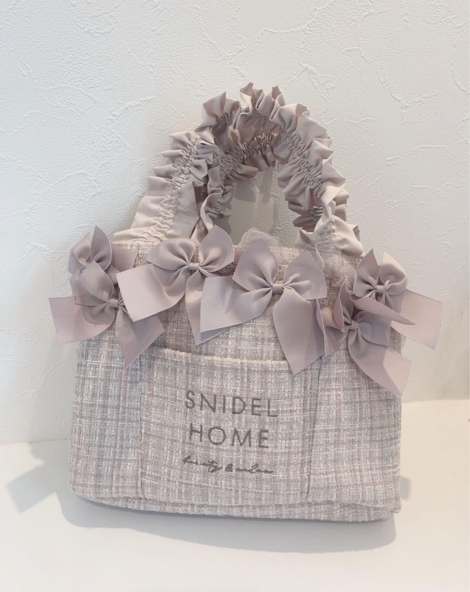 SNIDEL HOME リボンツイードバッグ ピンク スナイデルホーム SNIDEL HOME リボンツイードバッグ ピンク スナイデルホーム