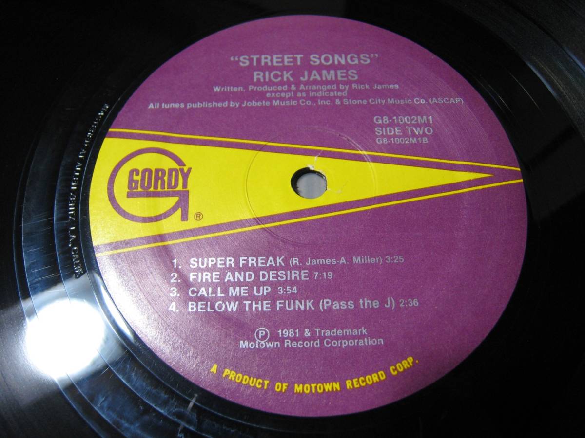【LP】 RICK JAMES / STREET SONGS US盤 リック・ジェームス ストリート・ソングス SUPER FREAK GIVE IT TO ME 収録_画像7