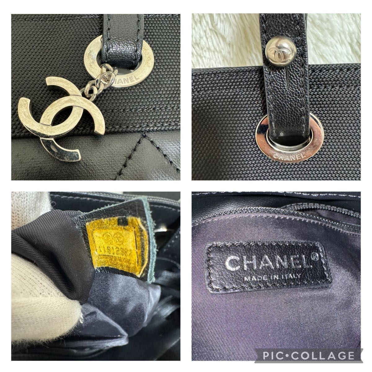 CHANEL シャネル パリビアリッツトートバッグ ハンドバッグ 黒 CHANEL シャネル パリビアリッツトートバッグ ハンドバッグ 黒