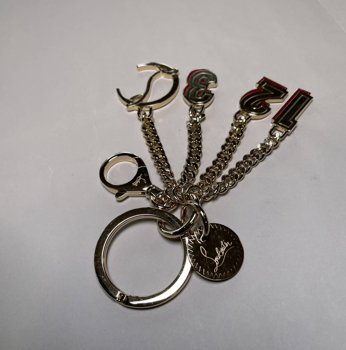  beautiful goods Christian Louboutin Christian Louboutin 3215049 Keyring Metal hook attaching key ring bag charm key holder 