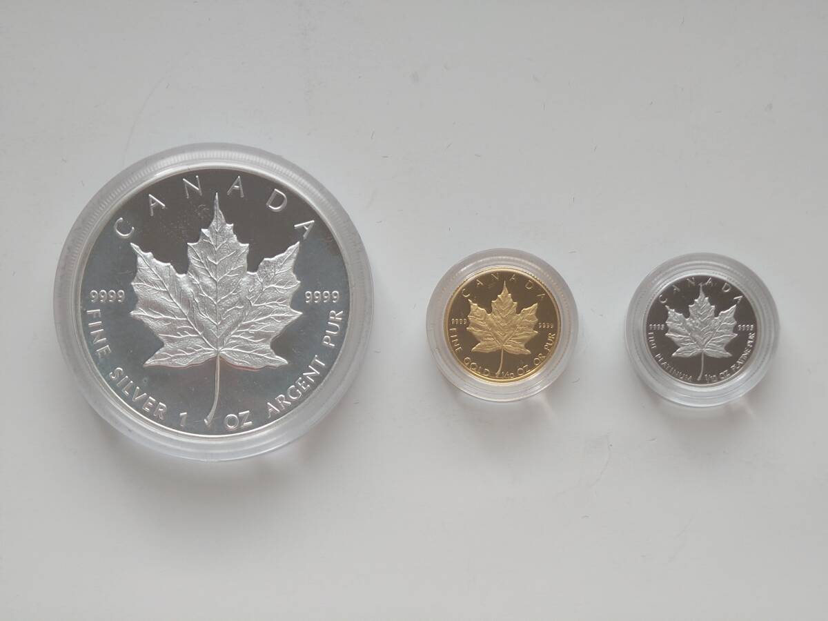 カナダ メイプルリーフ 1989年 金貨 プラチナ貨 銀貨 カナダ メイプルリーフ 1989年 金貨 プラチナ貨 銀貨
