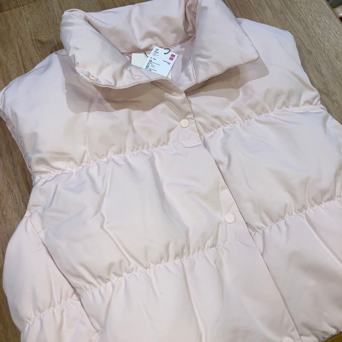 UNIQLO C】ダウンクロップドベスト ピンク Lサイズ ユニクロ UNIQLO C】ダウンクロップドベスト ピンク Lサイズ ユニクロ