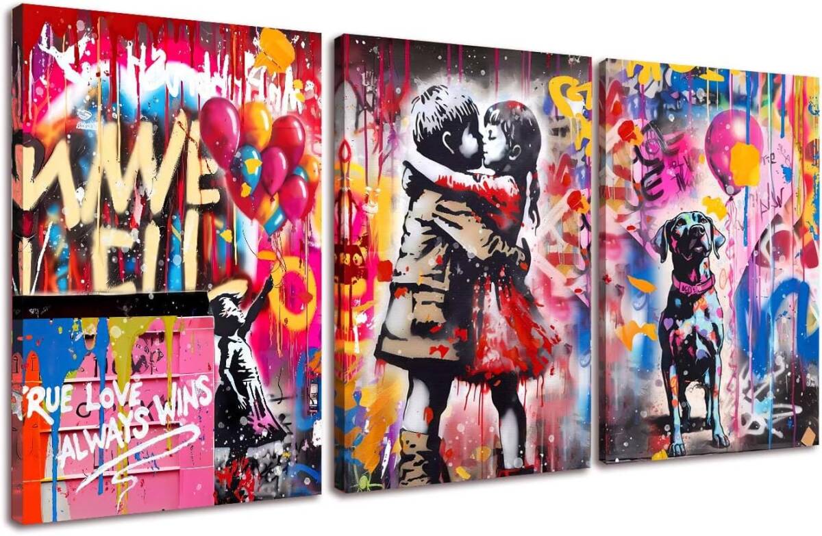 バンクシー アートパネル 壁掛け キャンバス画 木枠 インテリア お洒落 人気 Banksyバンクシー絵画 インテリアス アートパネルキャンバス 壁の装飾