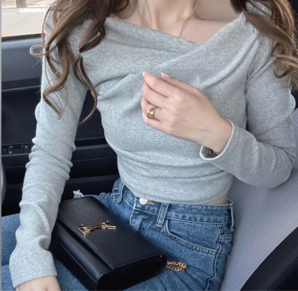 GRL グレイル ドレープカシュクールトップス [dk1261 GRL グレイル ドレープカシュクールトップス [dk1261