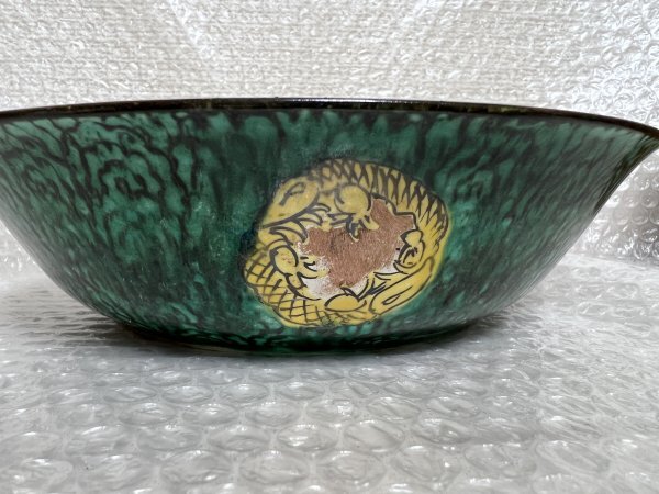 九谷焼 角福印 花鳥図 鳥 華 和食器 鉢 陶器 骨董 料亭 工芸品 九谷焼 角福印 花鳥図 鳥 華 和食器 鉢 陶器 骨董 料亭 工芸品