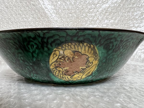 九谷焼 角福印 花鳥図 鳥 華 和食器 鉢 陶器 骨董 料亭 工芸品 九谷焼 角福印 花鳥図 鳥 華 和食器 鉢 陶器 骨董 料亭 工芸品