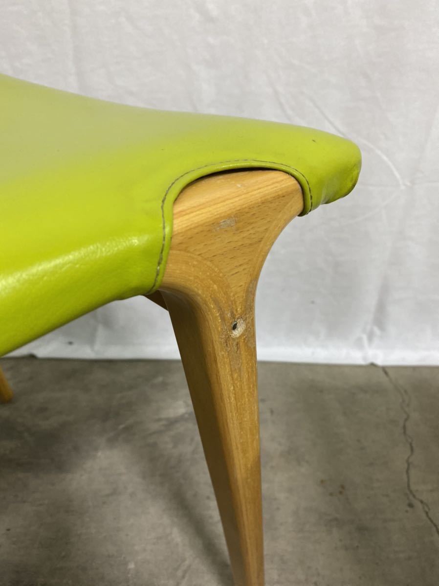 高級　現行モデル　Tendo 天童木工　ダイニングチェア　食卓椅子　5脚セット　1脚定価５万　カラフル　木製　グリーン　ブルー　ピンク_画像9