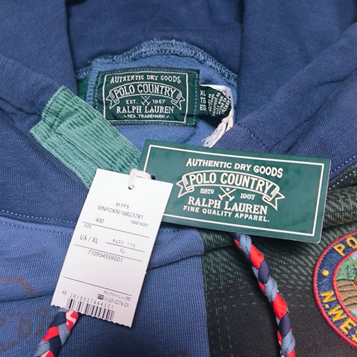新品タグ付き】POLO COUNTRY ポロカントリー パッチワーク 新品タグ付き】POLO COUNTRY ポロカントリー パッチワーク